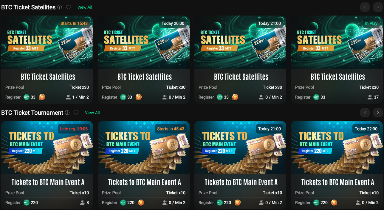 MTT Poker Tournaments
